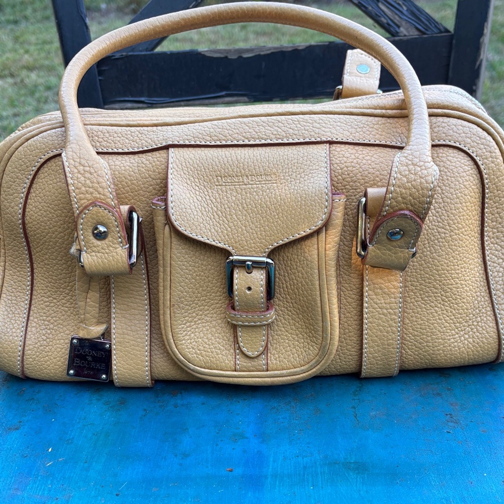Dooney & Bourke Beige Leather Satchel
